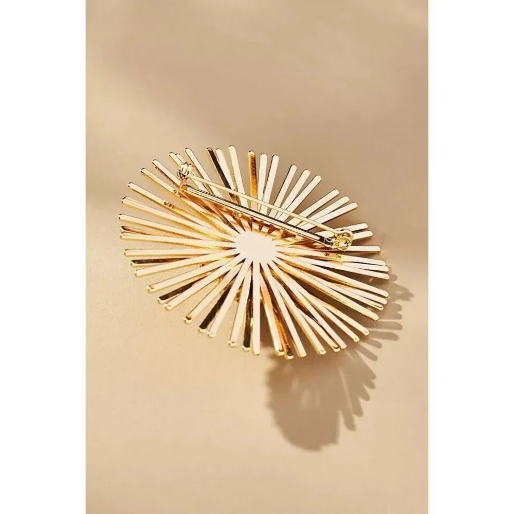 Anthropologie The Restored Vintage Collection: Spoke Flower Brooch